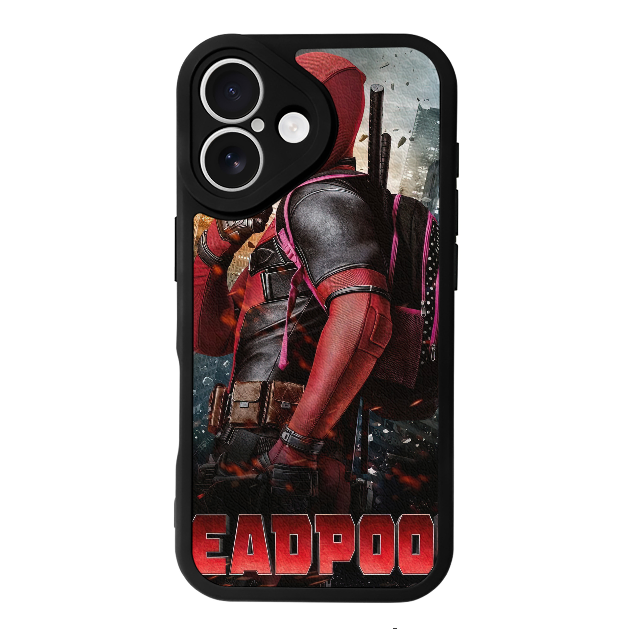 （画像用） Deadpool デッドプール 【iPhone 16シリーズ対応】シリコンスマホケース（レザー調） 材質：シリコン
